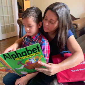 Mother reading to child